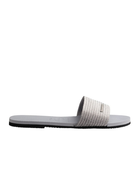 You Malta Metallic Slides in Gray Colour