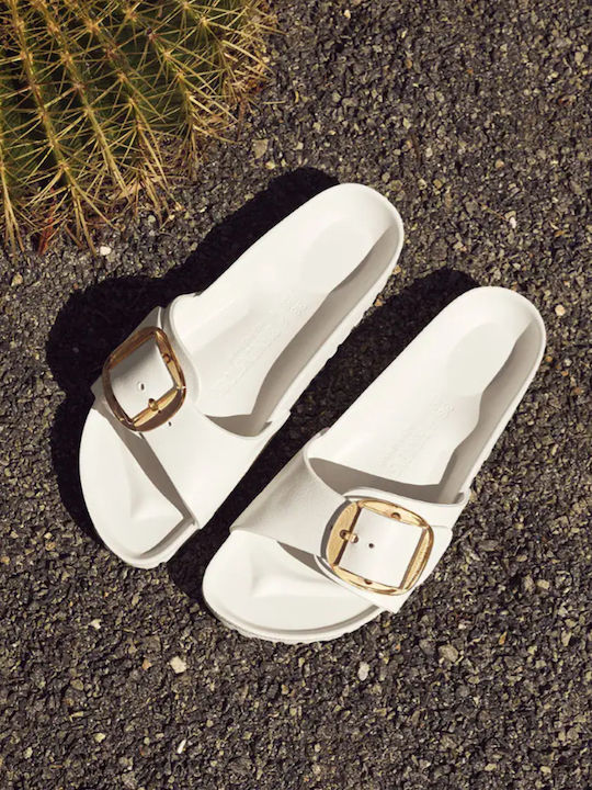 Madrid Big Buckle EVA Slides σε Λευκό Χρώμα