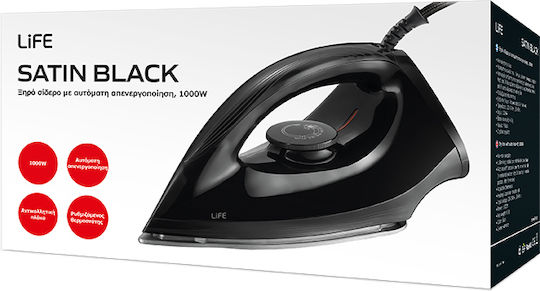 Life Σίδερο Ατμού 1000W με Αντικολλητική Πλάκα