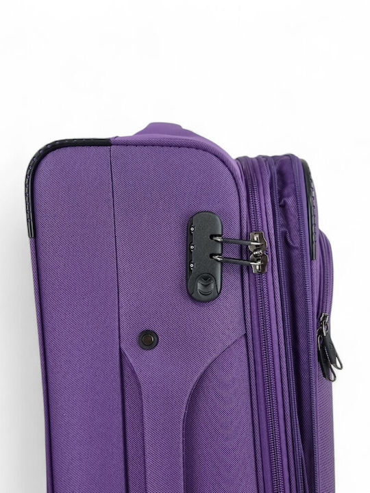 Diplomat Small The Lisbon Collection Cabin Fabric Purple Suitcase With 4 Wheels Height 55cm