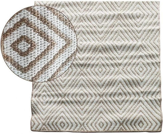 Atmosphera Teppich Außenbereich Rechteckig Synthetisch,Polyester/Cotton/Leather Beige