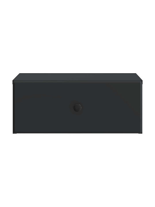 Wooden Black Bedside Tables 2 Pieces 49x34.5x20cm