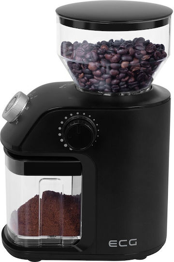 ECG Râșniță de Cafea Electrică 150W cu Capacitate de 240g și 18 Nivele de Măcinare Neagră