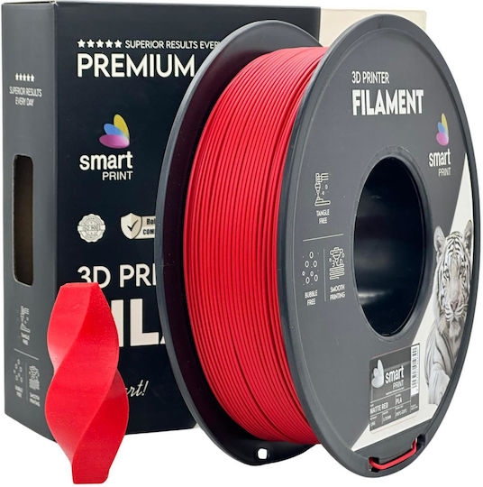 PLA Филамент 3D Принтер Smart Print 1 Kg 1.75 Mm Матово Червен