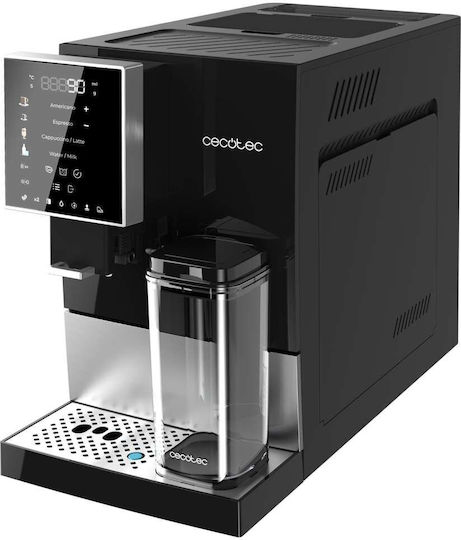 Cecotec Автоматична Еспресо Кафемашина Вградена 1350W Налягане 19bar за Капучино с Мелачка Черна