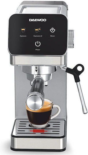 Daewoo Espresso Machine 1350W 20bar Pressure Gray DCME1350