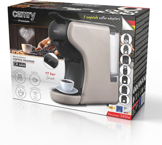 Camry Espresso Machine 3000W 19bar Pressure Black CR4414