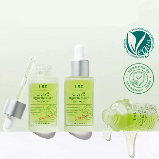 I.st Cicas No.3 Serum Calmant și Anti-îmbătrânire pentru Față cu Centella Asiatica pentru Strălucire și Revitalizare 30ml