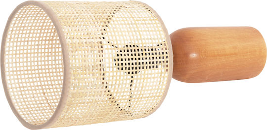 Megapap Cora Table Lamp for E14 Socket with Beige Shade and Brown Base