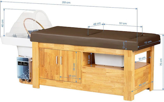 Brown Wooden Physiotherapy Bed 0154392