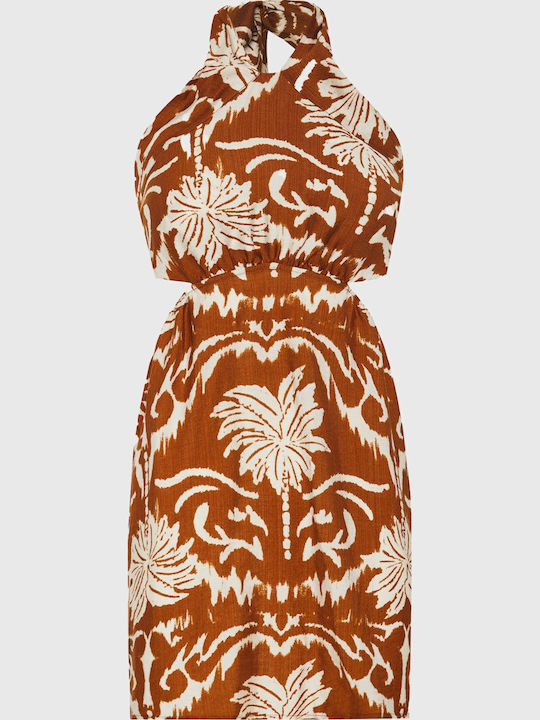 Summer Mini Dress Orange FBL013-107-13 SPICY PUMPKIN
