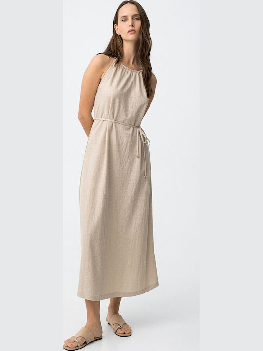 Summer Midi Dress Beige