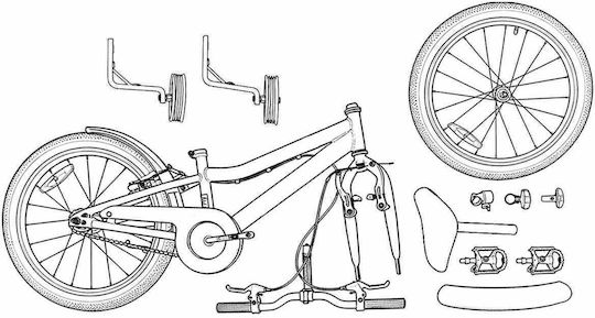 vidaXL 12" Kids' City Bicycle Pink