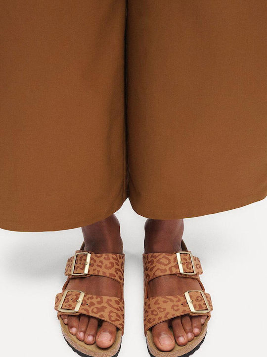 Birkenstock Δερμάτινα Σανδάλια Καφέ
