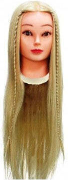 Cap Manechin Păr Natural 80cm Lungime Păr Blond Auriu Fibră Sintetică