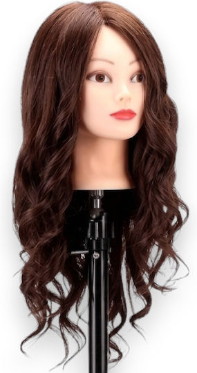 Cap Manechin Pentru Practică Păr Natural 100% Blond Șaten Poate Fi Ondulat Îndreptat 65-70 Cm