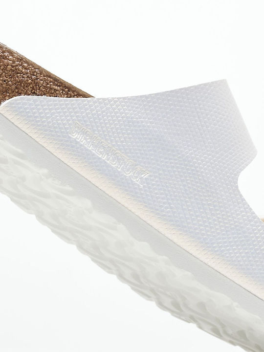 Arizona Bs Birko-flor Embossed Γυναικεία Σανδάλια Shiny Lizard White Narrow Fit