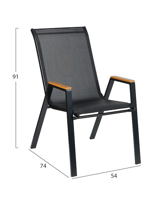 Leone 5 Pieces Black Outdoor Dining Room Set