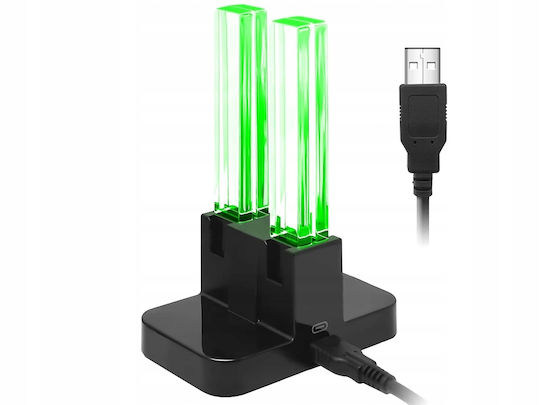 Charging Station 4 Joy-con Controllers Zola Compatible Nintendo Switch Led Indicator Usb-c Cable Abs Black