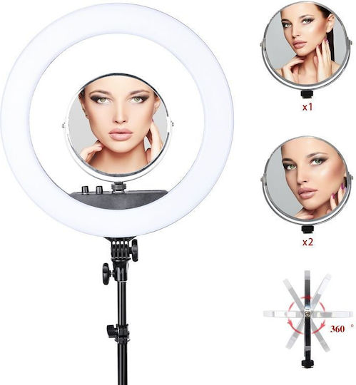 Lumină Inelară Profesională 45 Cm Usb Wifi Telecomandă Oglindă Rl18 To