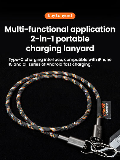 Loboo Usb-c 100w Charging Cable Lanyard