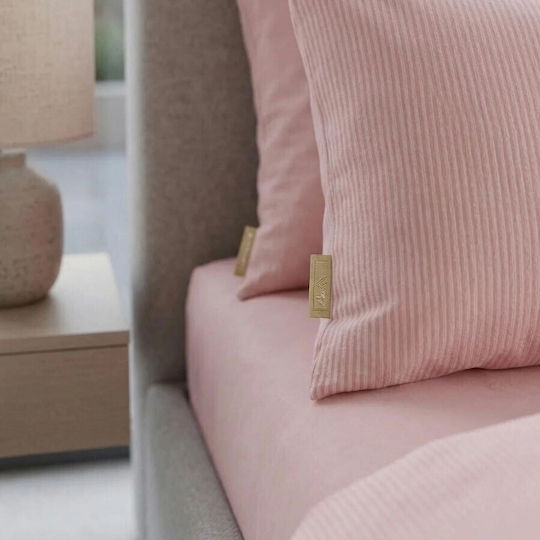 Pucioasa Pink Duvet Cover Set 200x230cm Double with 2 Pillowcases and 1 Bed Sheet
