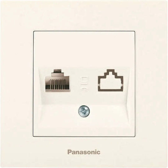 Pc Cat5e Netzwerksteckdose Creme Panasonic Creme Karre+