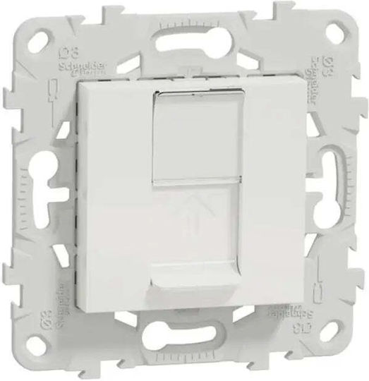 Rj45 Socket 2 Module White Schneider Unica Nu541118