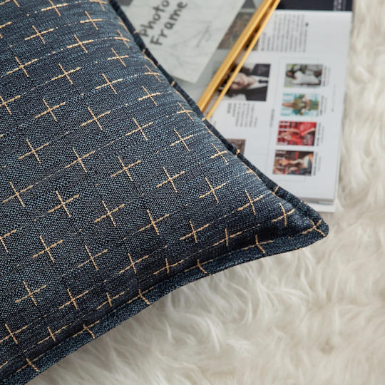Mandioo Калъф За Възглавница Navy Blue 2 Бройки 45x45см