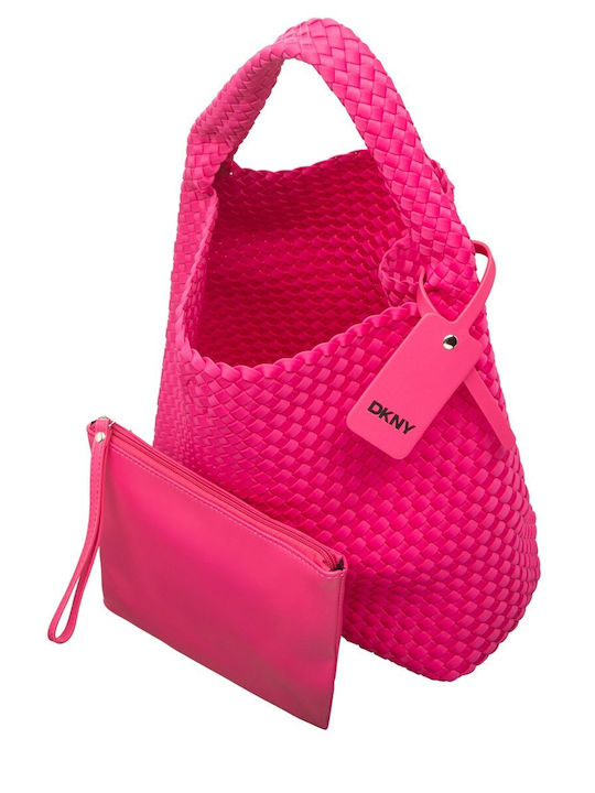 Damen Stofftasche Tote Fuchsie