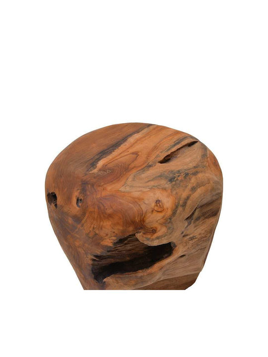 Living Room Stool Wooden Bolare Natural Shade 40x40x35cm