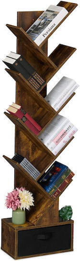 Wandregal Braun/Schwarz 38x22x146cm