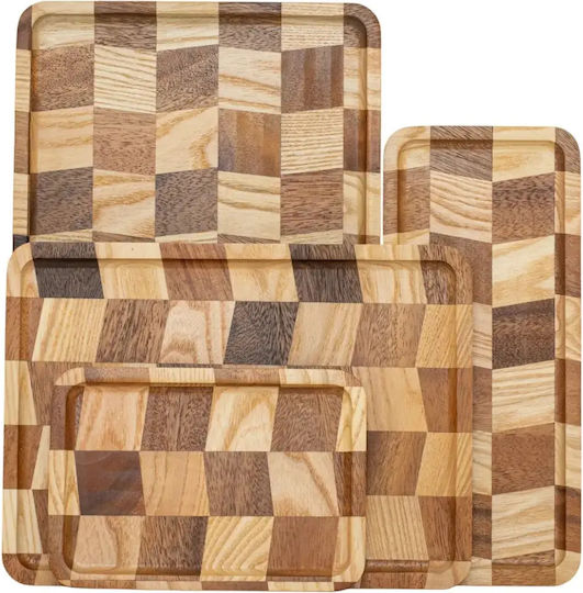 Плитка Правоъгълна Дървена Чиния 20x14см pl00082.001