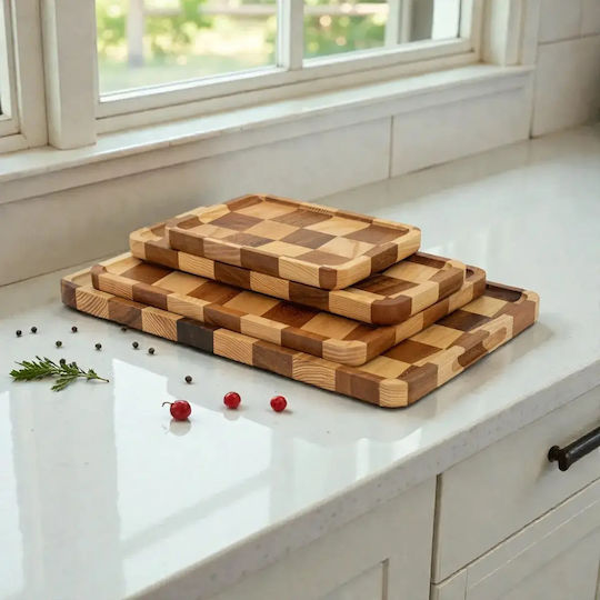 Плитка Правоъгълна Дървена Чиния 20x14см pl00082.001