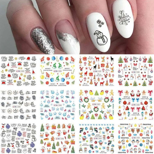 Winter Nageldesign Dekorationen Tattoo Bn1393 Bn1404