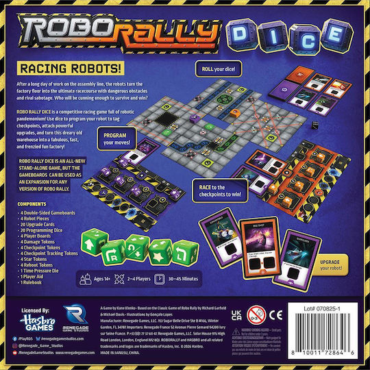 Επιτραπέζιο Παιχνίδι Robo Rally Dice για 2-4 Παίκτες 14+ Ετών RGS02864 (EN) Renegade Game Studios
