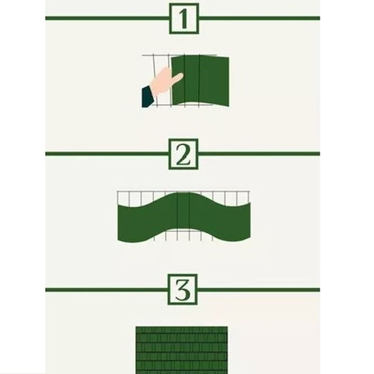 Material De Construcție Pentru Garduri De Grădină Din PVC 19x3x19 Cm Verde