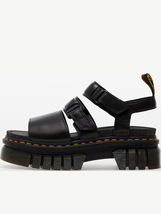 Ricki Nappa Lux Leather Women's Flat Sandals Black