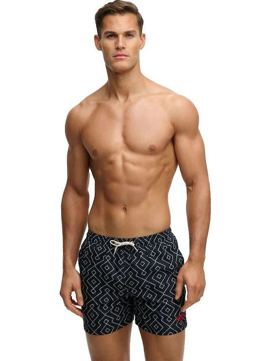 Stud Men's Swim Shorts Blue with Patterns