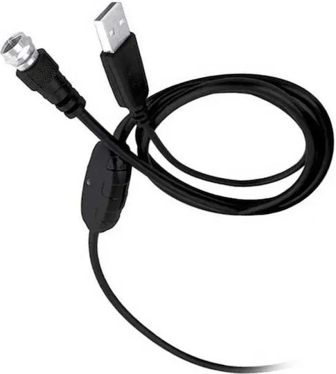 Antena TV Dvb de Interior Zola Amplificator de Semnal Conector Iec Rg-59 Recepție 360 Bază Magnetică Alimentare Usb Neagră
