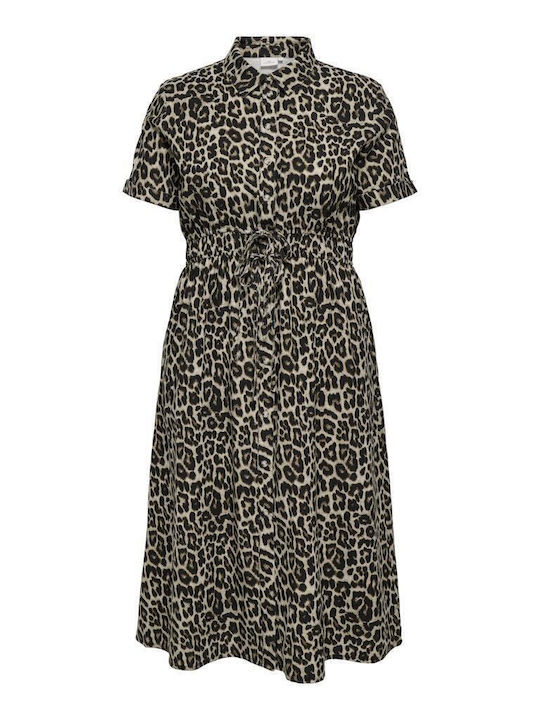 Summer Midi Shirt Dress Black