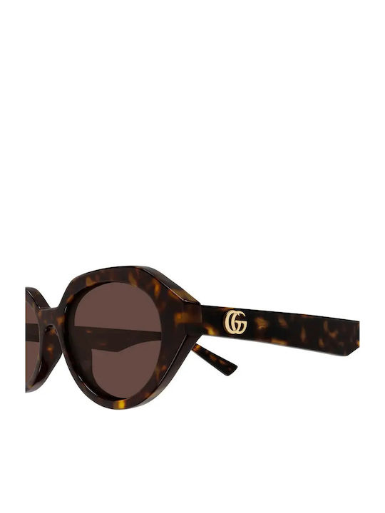 Gucci Women's Sunglasses with Brown Tartaruga Horn-Rimmed Frame gg2178s 002
