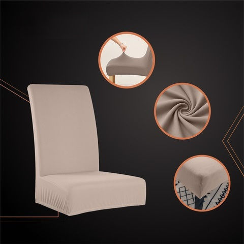 Husă Elastică Pentru Scaun Bej 65x40cm 6 Bucăți