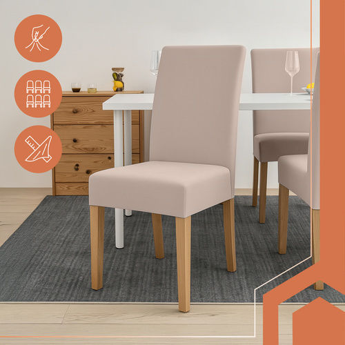 Husă Elastică Pentru Scaun Bej 65x40cm 6 Bucăți
