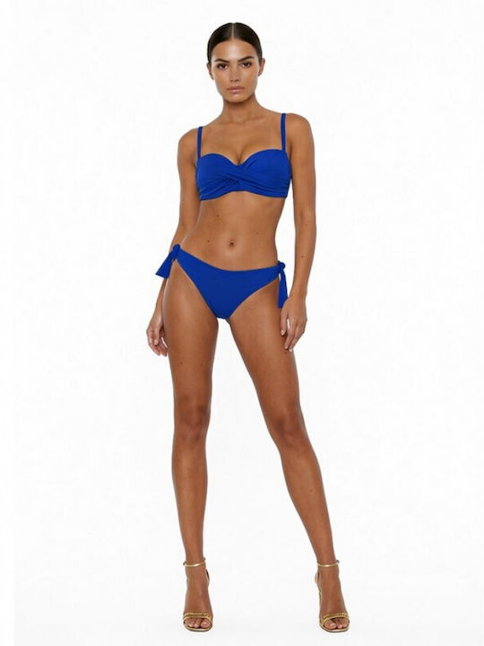 Strapless Bikini Top D Cup Μπλε Ρουά