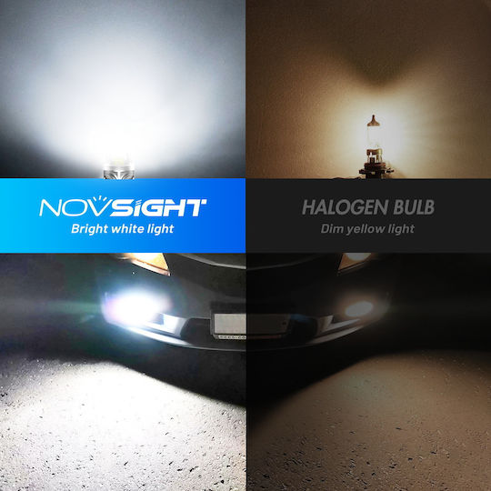 NovSight Крушки за автомобил T10 / DRL / W5W Canbus LED Оранжеви 12V 5W 2бр