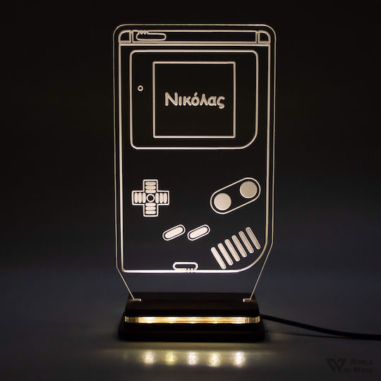 World of Wood Led Kids Decorative Lamp Game Boy Multicolor 22x12cm