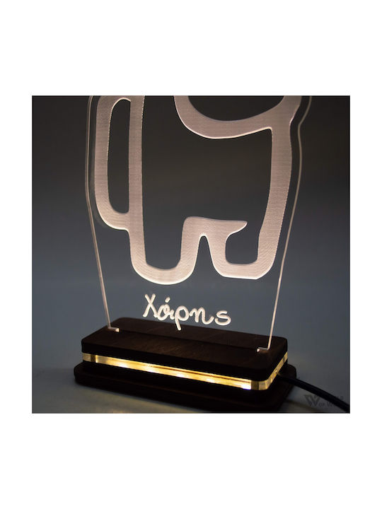 World of Wood Led Kids Decorative Lamp Among Us Multicolor 19x12cm