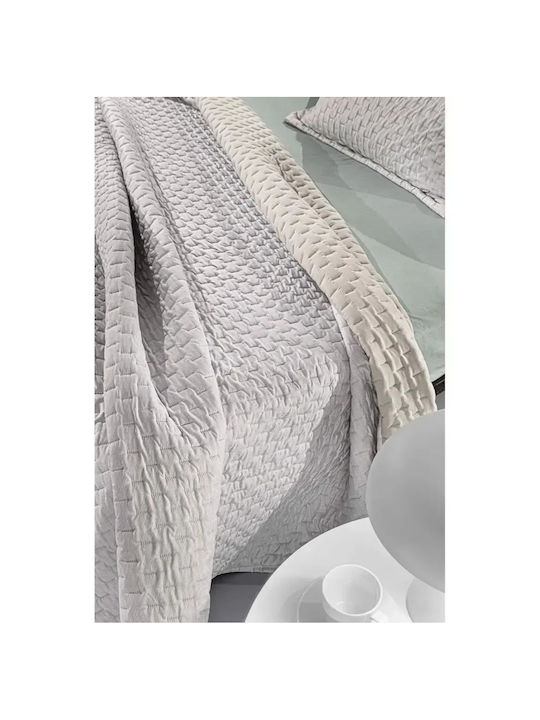 Guy Laroche Arden Tagesdecken King Size Mikrofaser Tabak 250x240cm 2Stücke