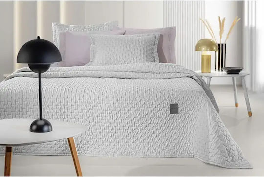 Guy Laroche Arden Tagesdecken Set Halbdoppel Microfiber Rauch 180x240cm 2Stücke